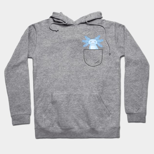 Funny Blue Axolotl Hoodie by Purrfect